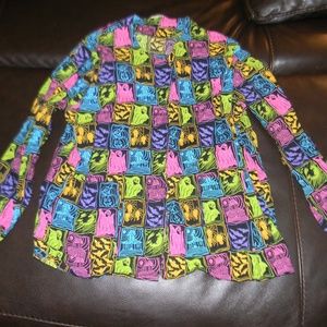 Very Cute Halloween Scrub Jacket Size Large